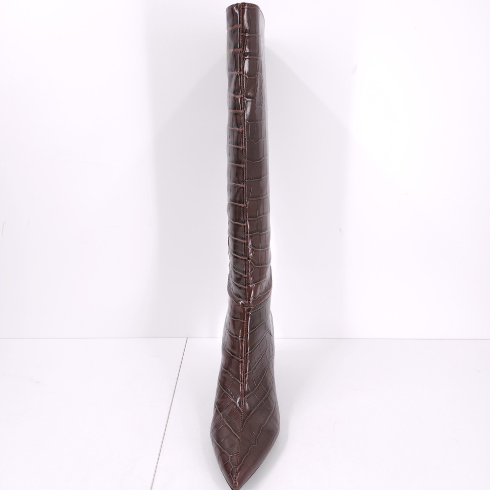 Guess Wayla Dark Brown Knee High Tall Pointed Toe Stiletto Boots Womens Size 8 M - Picture 13 of 15